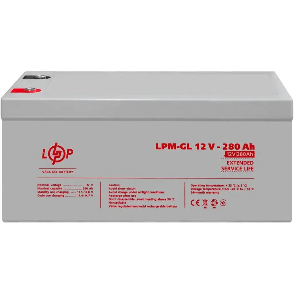 Аккумулятор LogicPower GEL 12V (12V/280Ah/3360Wh) (13185) [109363] - фото 2