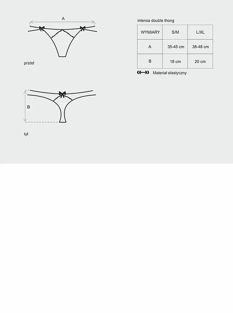 Стрінги Obsessive Intensa Double Thong L/XL чорний - фото 6