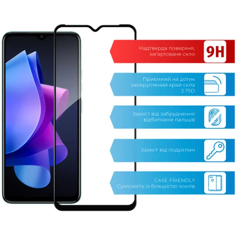 Скло захисне ACCLAB Full Glue Tecno Spark Go 2023 (1283126564819) - фото 3