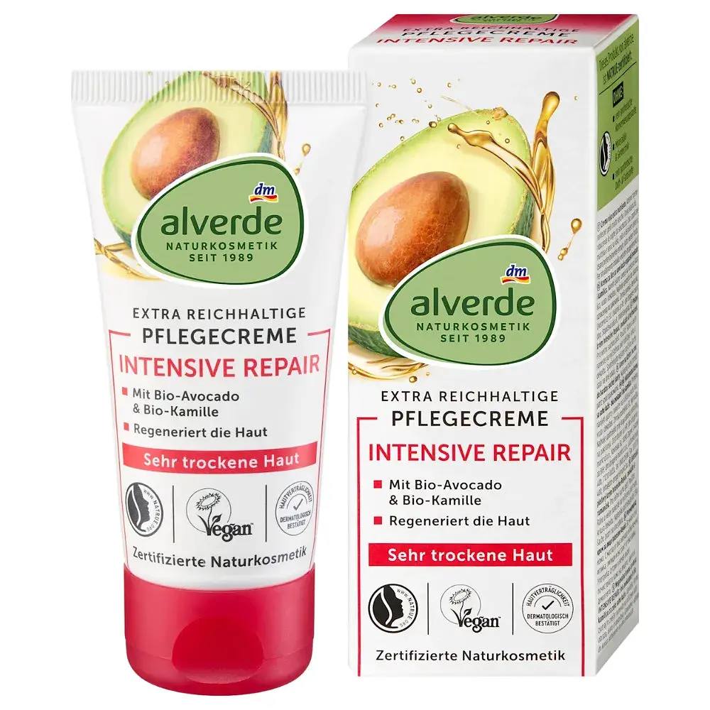 Крем Alverde Naturkosmetik інтенсивне відновлення для обличчя з екстрактом авокадо 50 мл