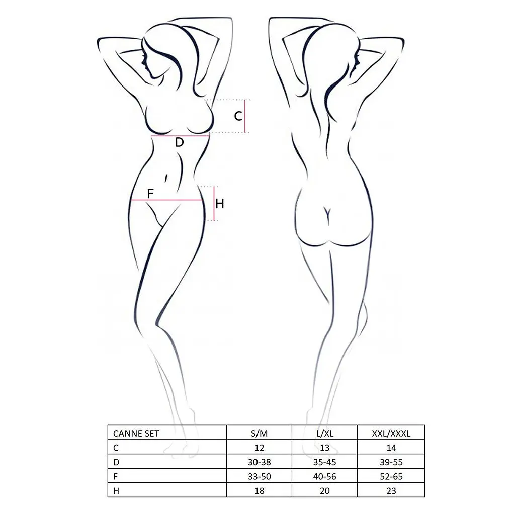 Комплект білизни Passion CANNE Set black L/XL - фото 3