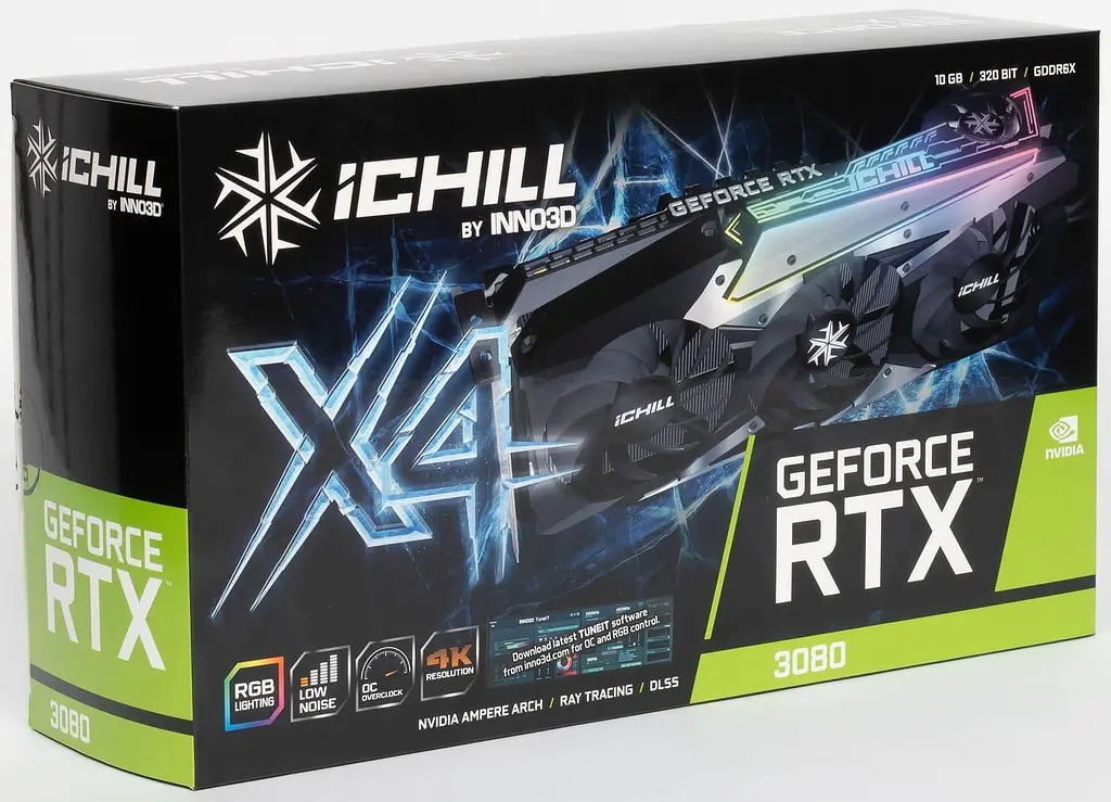Видеокарта Inno3D RTX 3080 10Gb ICHILL X4 (M30804-106X-1810VA37N) (GDDR6X, 320 bit, PCI-E v4.0 x16) Б/у - фото 5