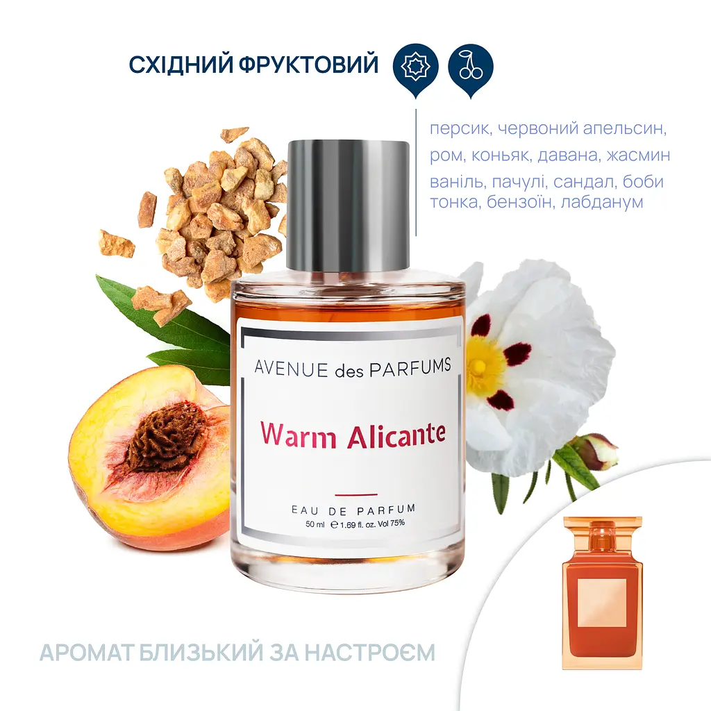 Парфюмерная вода Warm Alicante Avenue des Parfums 50 мл - фото 2
