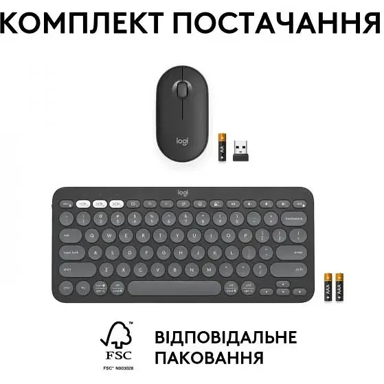 Клавіатура та мишка бездротові 902 XPRO чорний (43172-_283) - фото 3