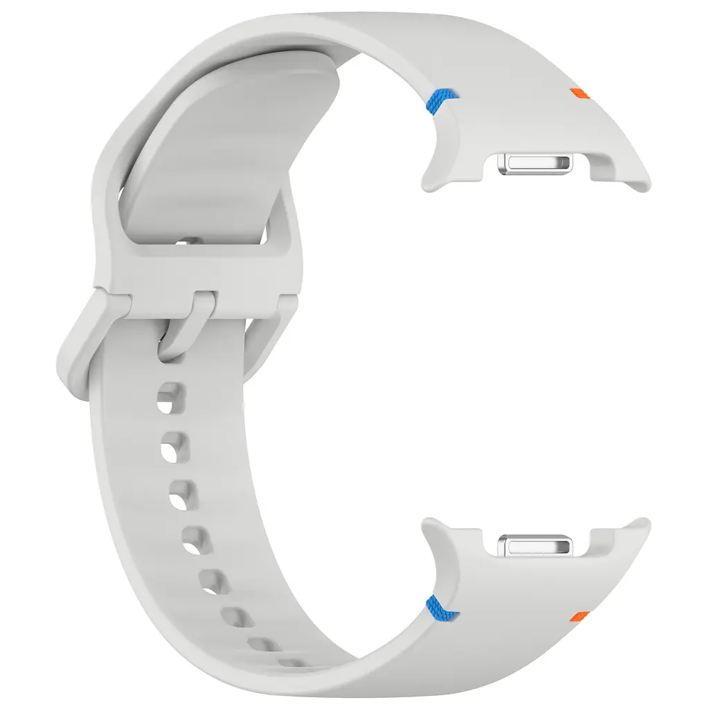 Силіконовий ремінець на смарт годинник Samsung Galaxy Watch 8 40mm/8 Classic 46mm/8 44mm, Silicone, light grey, зі зручною застібкою, на фітнес браслет, ArmorStandart (ARM86871) - фото 4