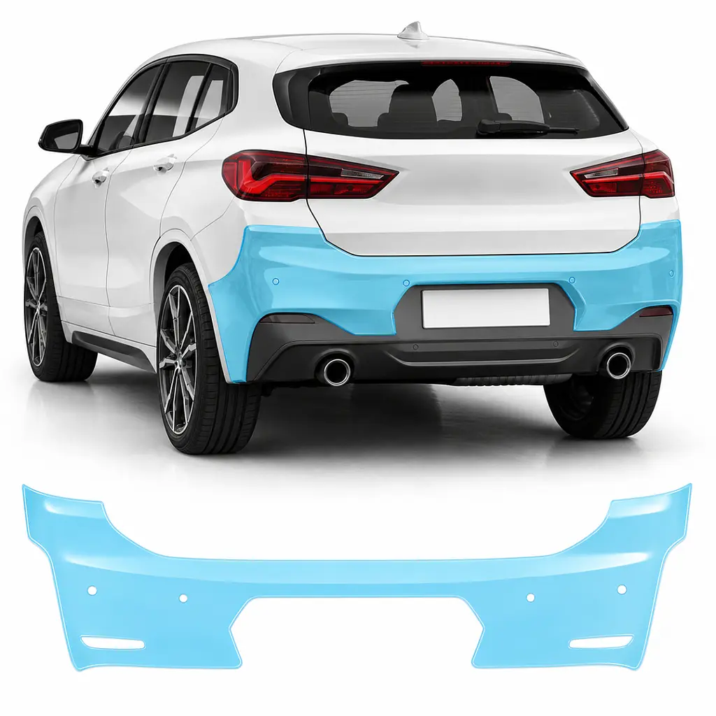 Антигравійна захисна бронеплівка за лекалами для BMW X2 F39 2018-2023 - задній бампер