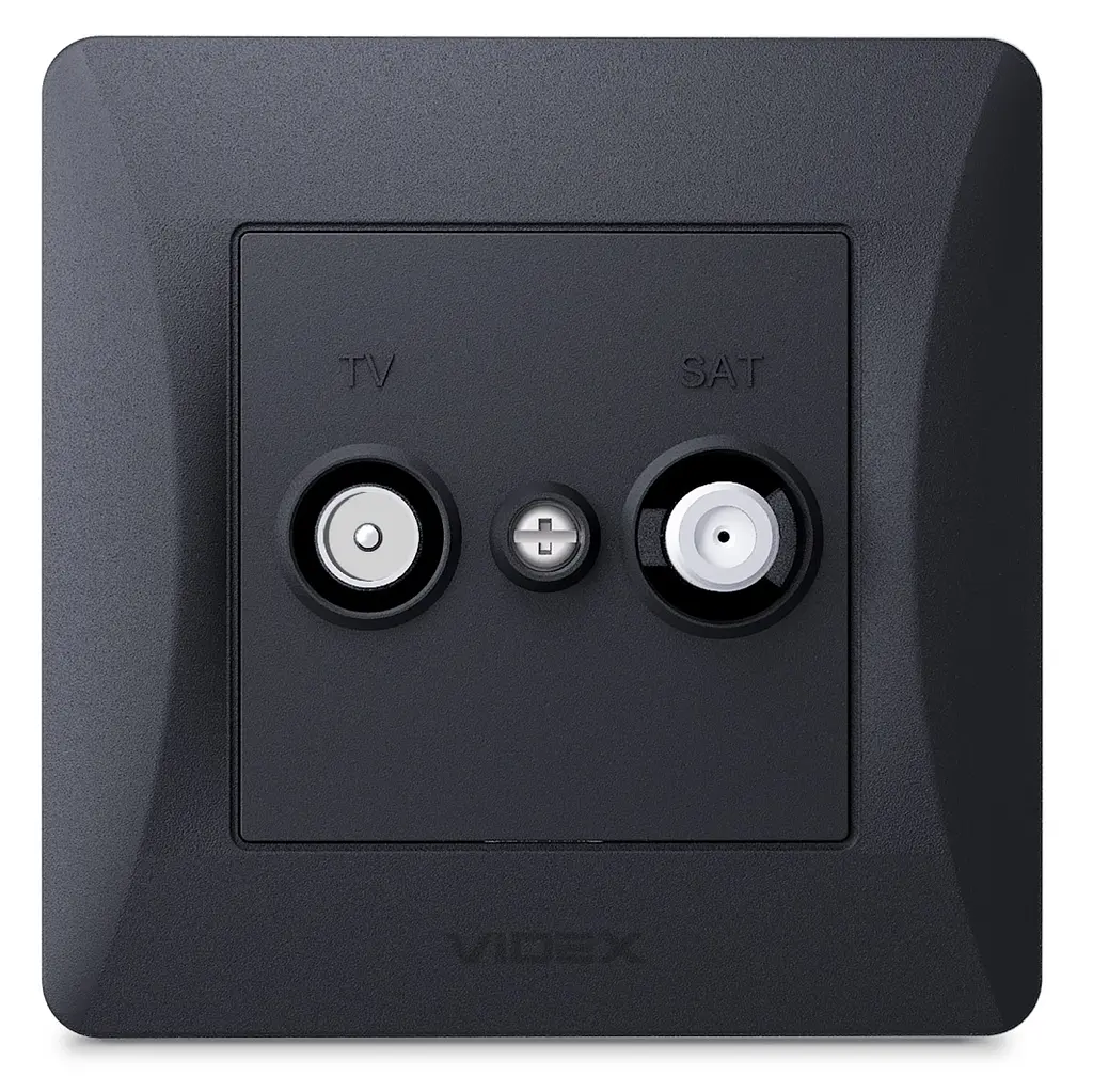 Розетка Videx Binera TV+SAT кінцева чорний графіт (VF-BNSK2TVSATE-BG) - фото 3