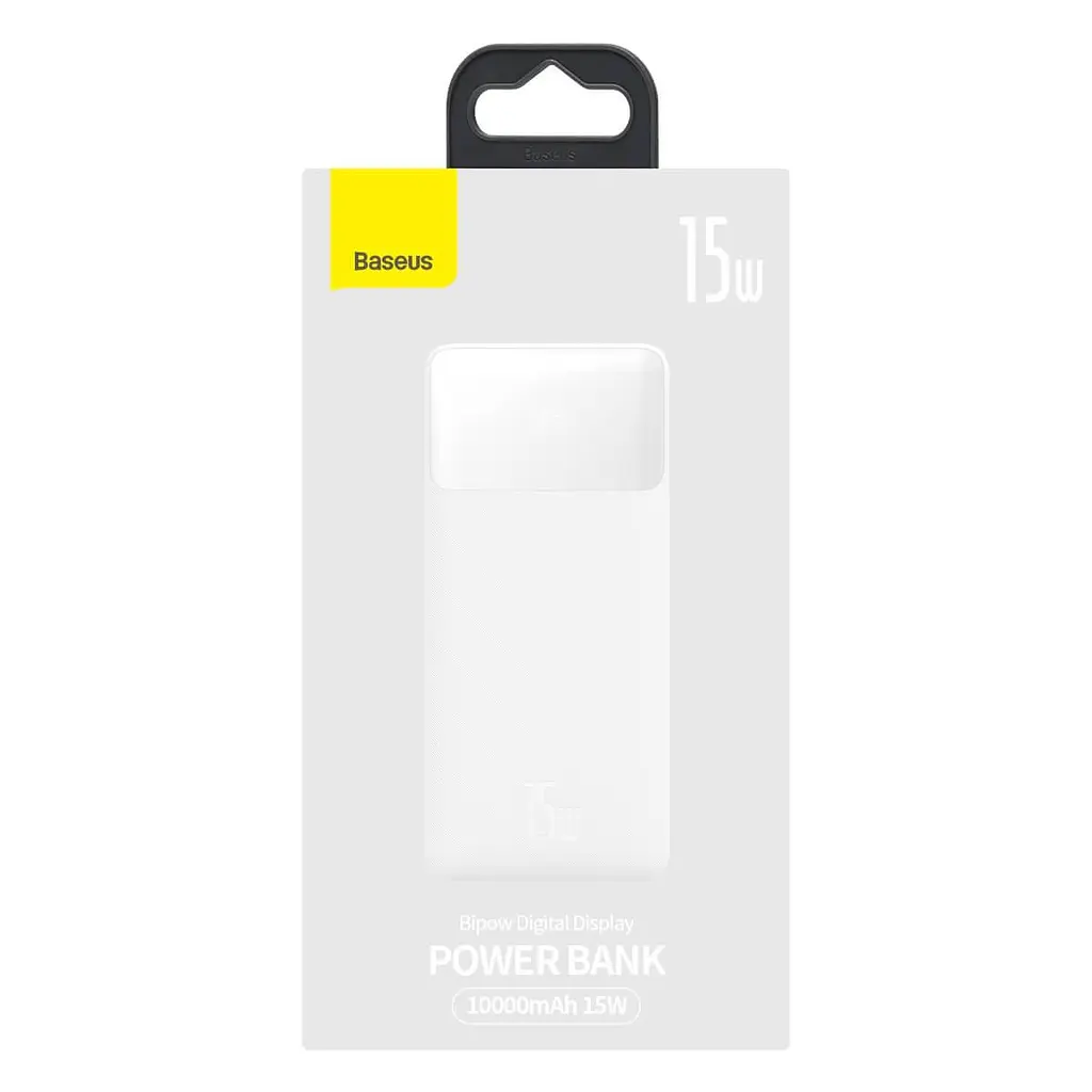 УМБ Baseus Bipow Digital Display Power bank 10000mAh 15W (PPDML-I02) белая - фото 2