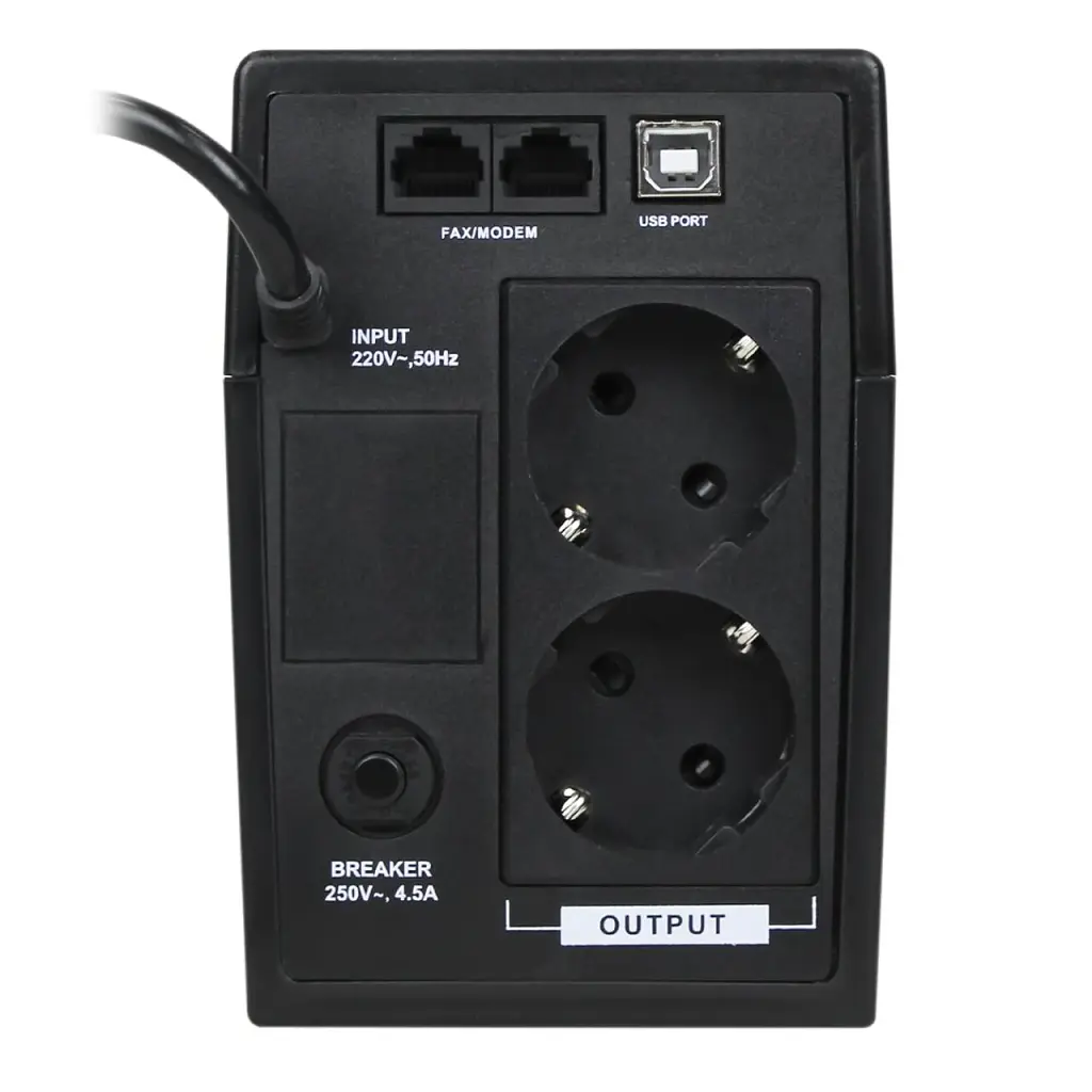 Лінійно-інтерактивне ДБЖ LogicPower LP U650VA-P 650 ВА/390 Вт з АКБ 12В 7,5 Аг - фото 4