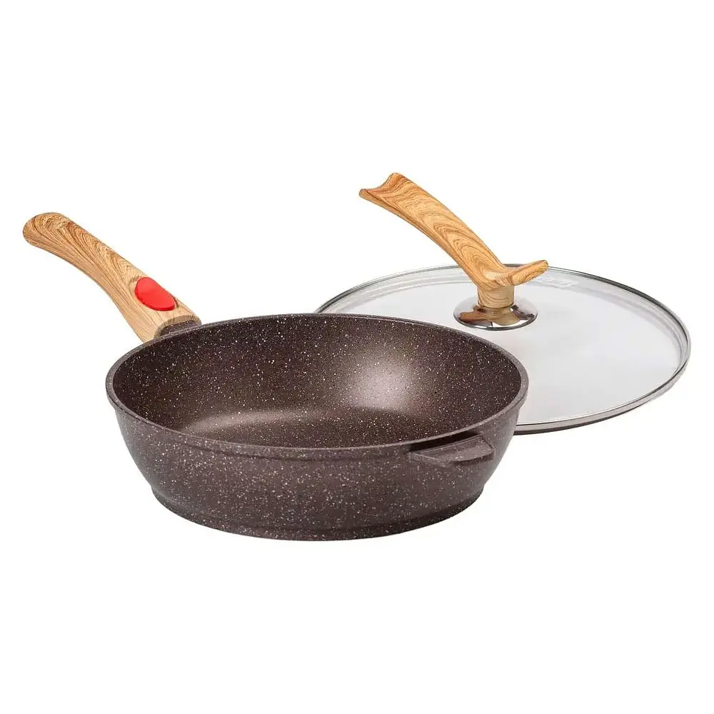 Сковорода універсальна MGC алюмінієва 28 см зі знімною ручкою, кавовий MGC HP-4-465CO - фото 3