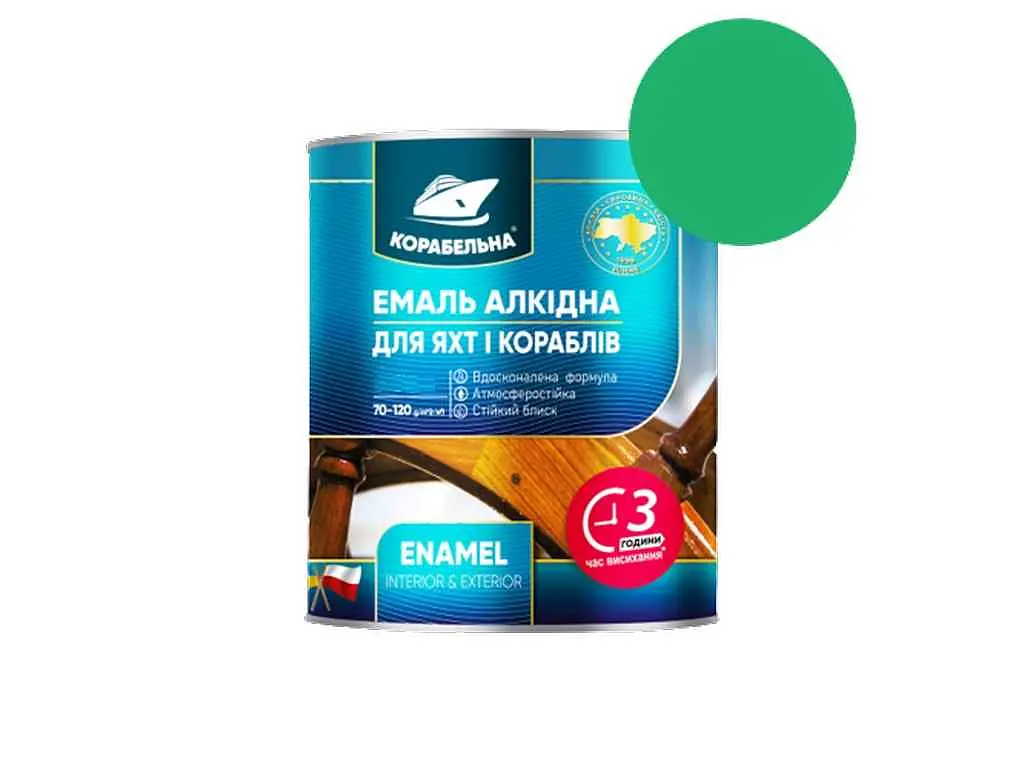 Емаль алкідна ПФ-115 КОРАБЕЛЬНА Бірюзовий 0.25кг