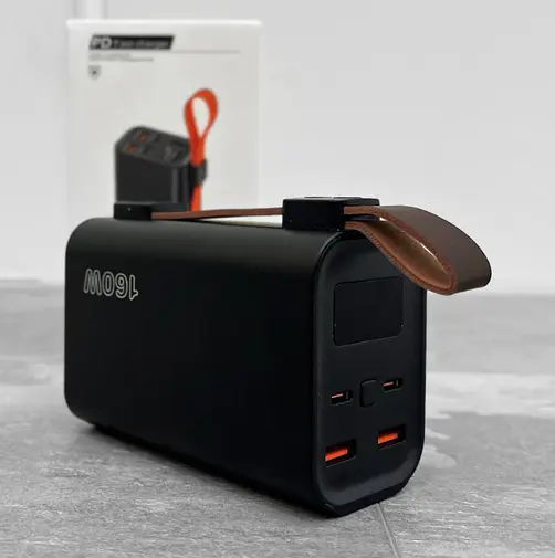 Мощная зарядная батарея с быстрой зарядкой 30000Mah 160W (Черный) - фото 3