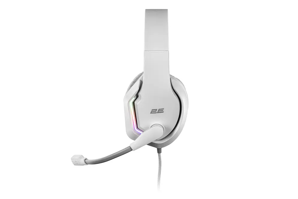 Наушники игровые с микрофоном 2E GAMING HG315 White, 7.1, USB-A, RGB, 2м - фото 4
