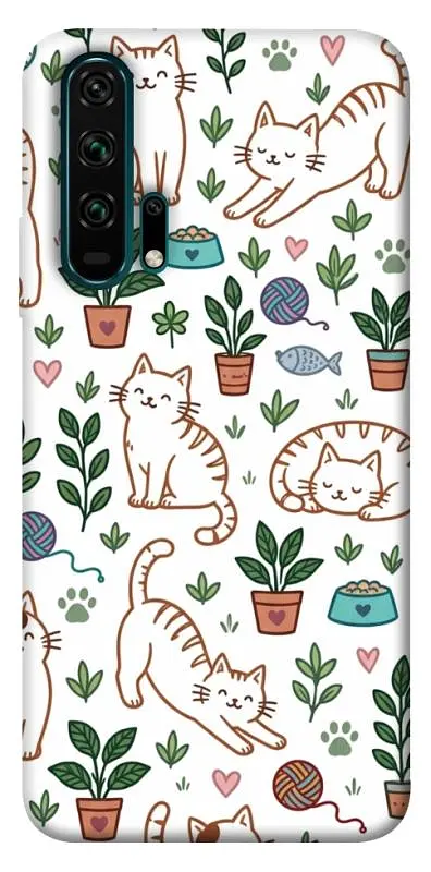 TPU чохол Demsky Cats pattern для Huawei Honor 20 Pro