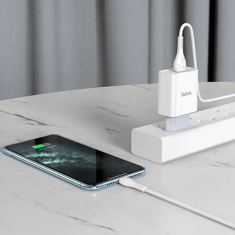 Адаптер сетевой HOCO Asombroso C81A зарядное устройство – сам блок 1USB белый - фото 6