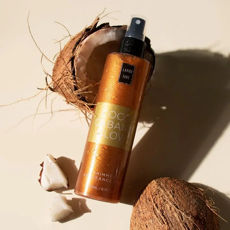 Зволожуючий спрей для тіла LAVISH CARE BODY MIST - COCO CABANA з ефектом м'якого мерехтіння, 200 мл - фото 3