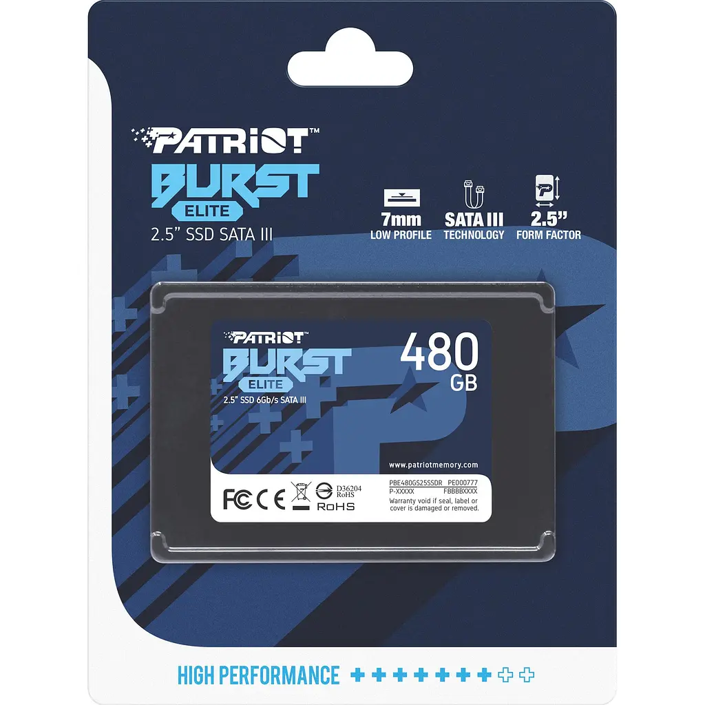 SSD накопичувач Patriot Burst Elite 480GB (PBE480GS25SSDR) [153432] - фото 6