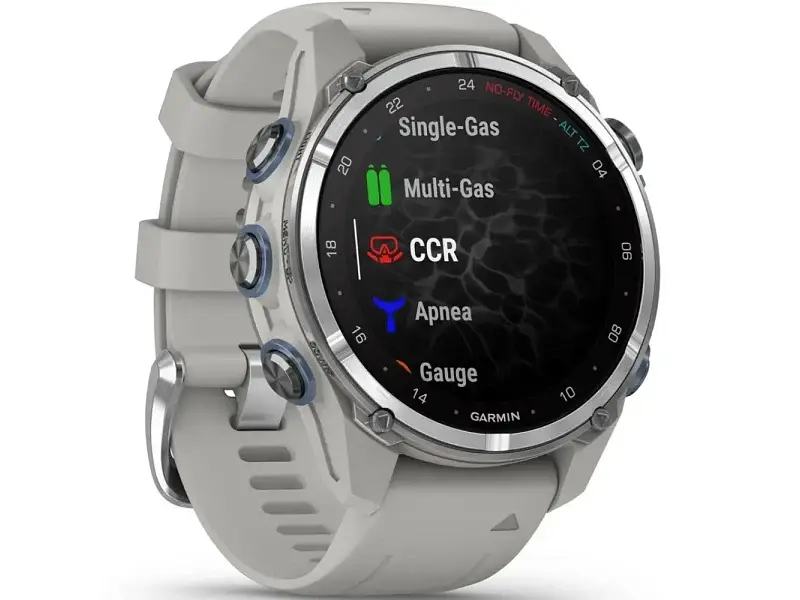 Спортивний годинник Garmin Descent Mk3 43 mm Stainless Steel with Fog Gray Silicone Band (010-02753-04/03) - фото 2