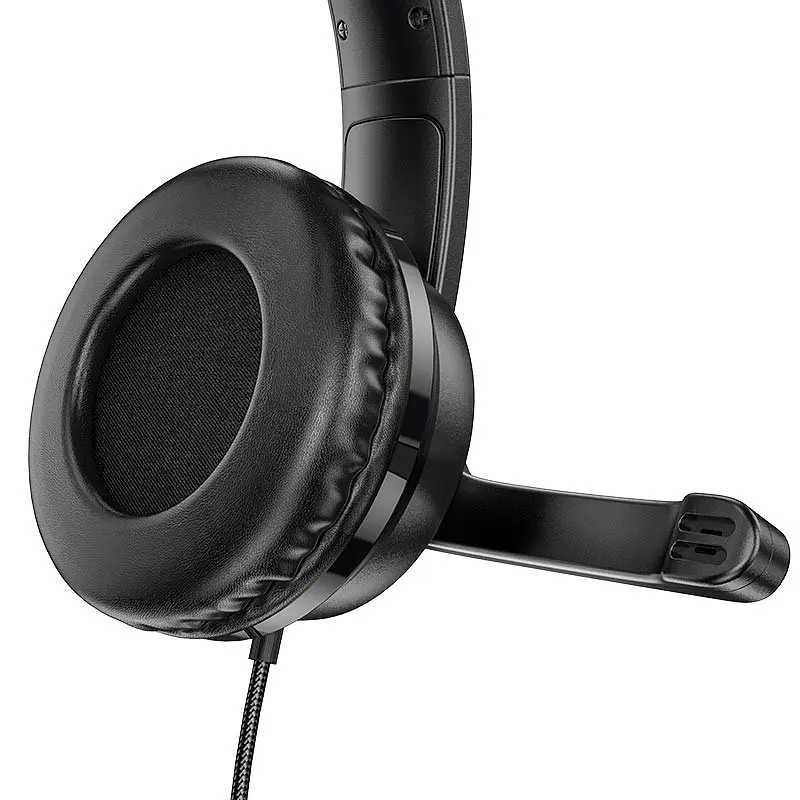 Накладні навушники Hoco W103 Magic Tour Gaming (3.5mm/1.2m) Чорний - фото 2