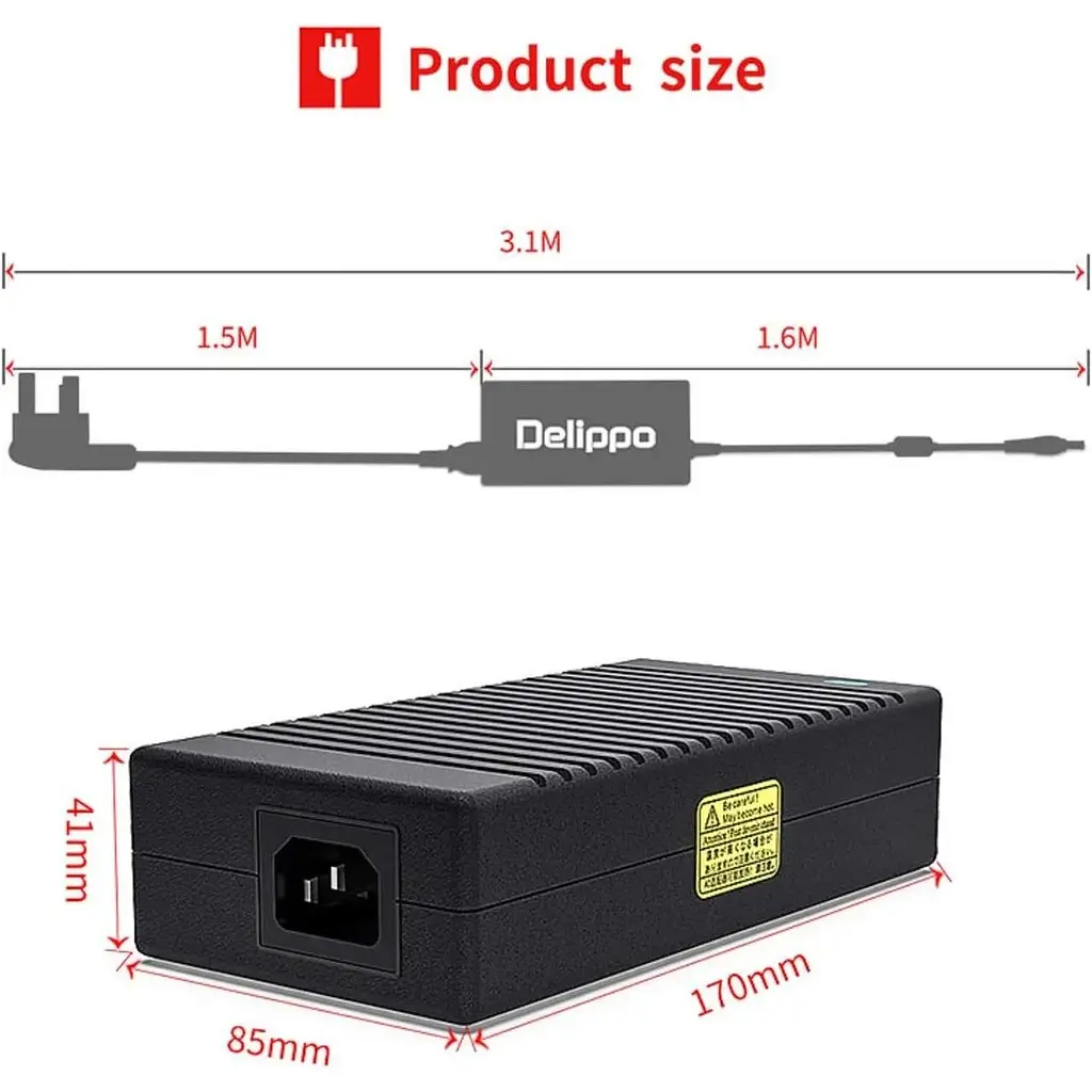 Зарядний пристрій Delippo 19V 9.5A 180W 4-контактний Toshiba Qosmio X75 X70 X875 X775 X770 X505 X305; X875-Q7390 X75-A7298 X75-A72 - фото 2