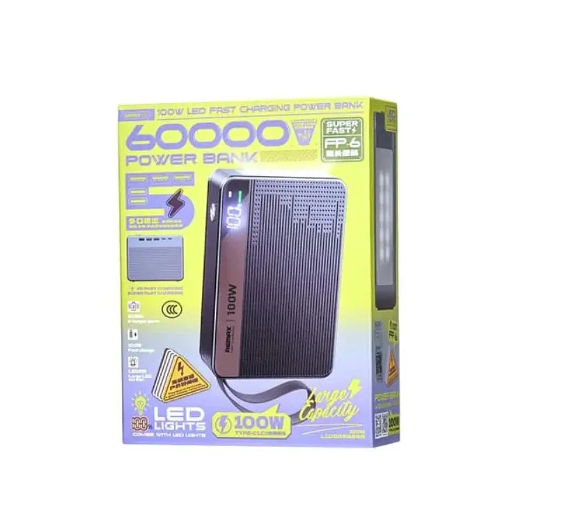 Портативна батарея Remax FP-6 60000mAh 100W Power Bank Grey - фото 2