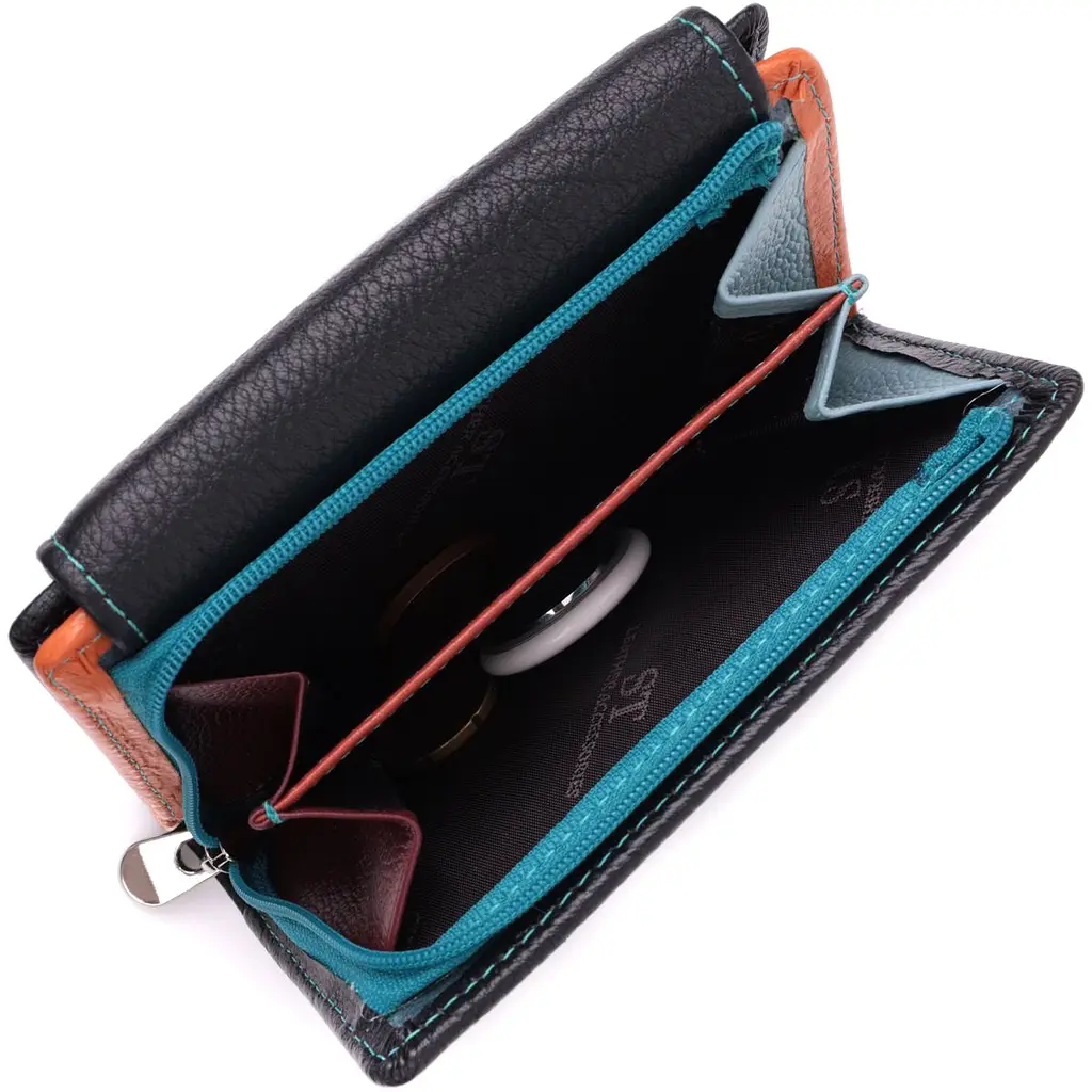 Стильний гаманець для жінок із натуральної шкіри ST Leather 22501 чорний - фото 7
