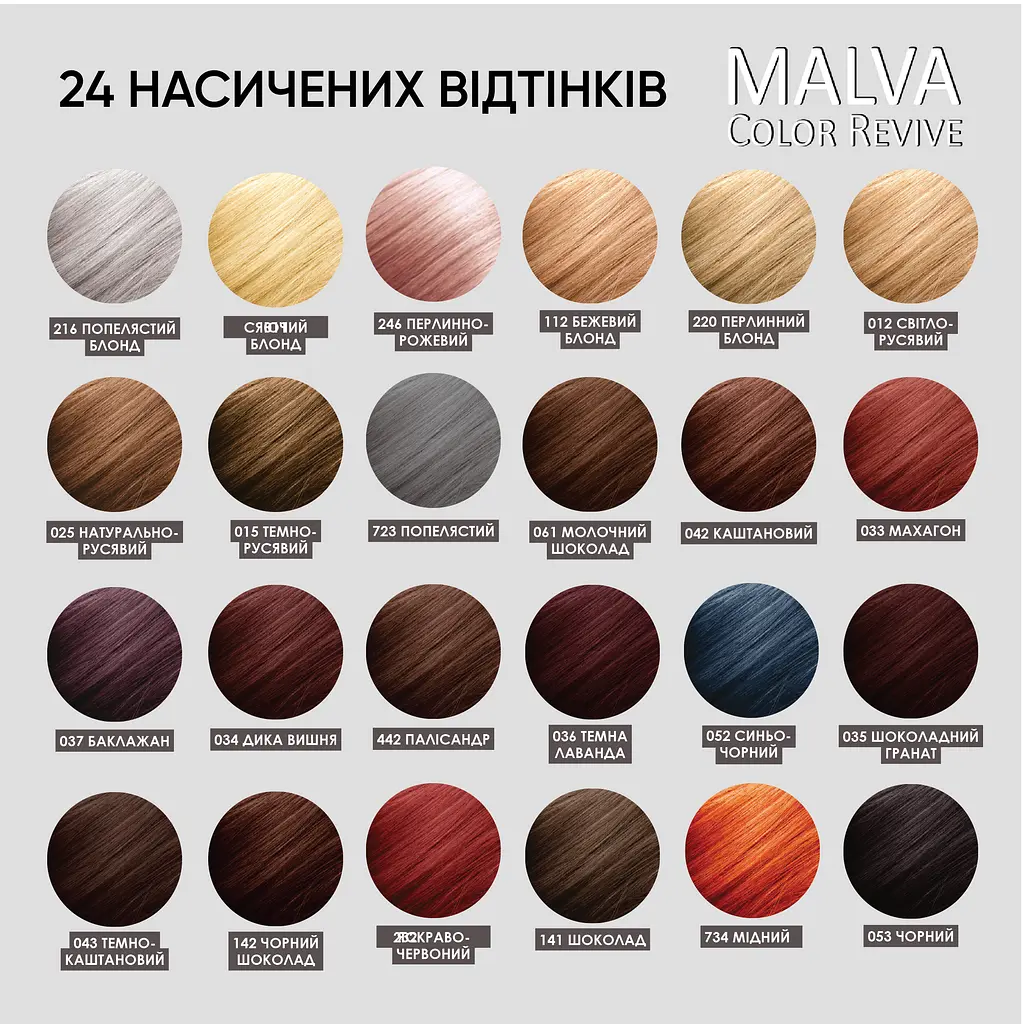 Уцінка. Стійка крем-фарба для волосся Malva Color Revive відтінок 036 Темна лаванда - фото 6