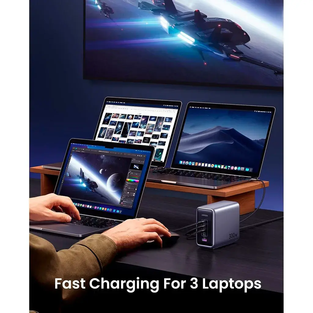 Зарядний пристрій Ugreen 5xUSB 300W Nexode (5хUSB-C) CD333 (90903B) - фото 5