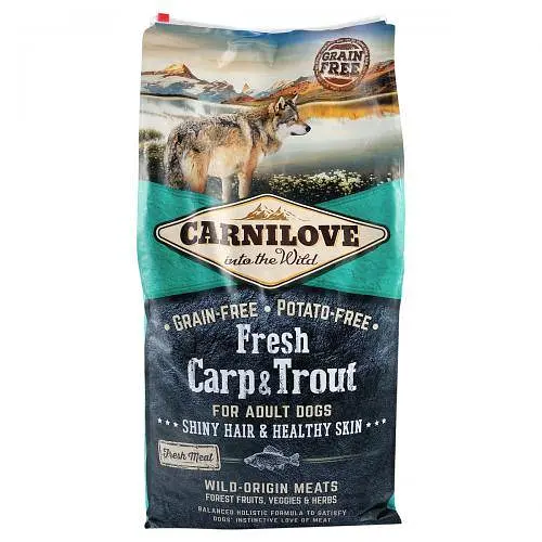 Сухий корм Carnilove Fresh Carp & Trout для дорослих собак всіх порід, риба, 12 кг - фото 3