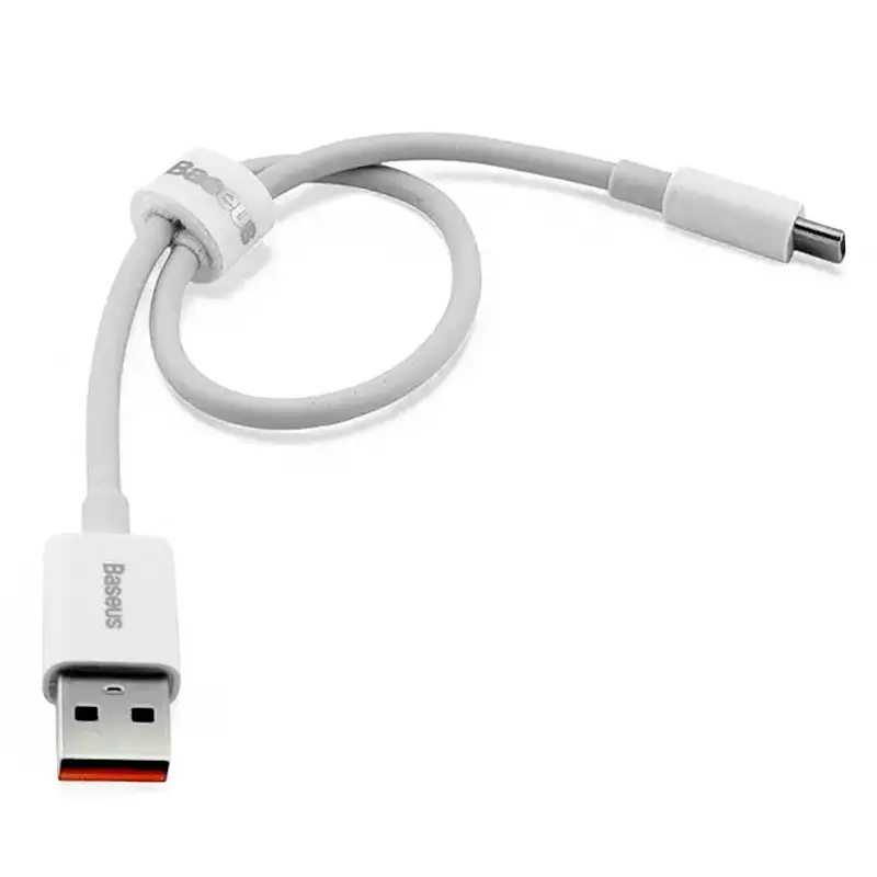 Дата кабель Baseus Superior Series Fast Charging USB to Type-C 100W (0.25m) (P10320102) Moon White - фото 2