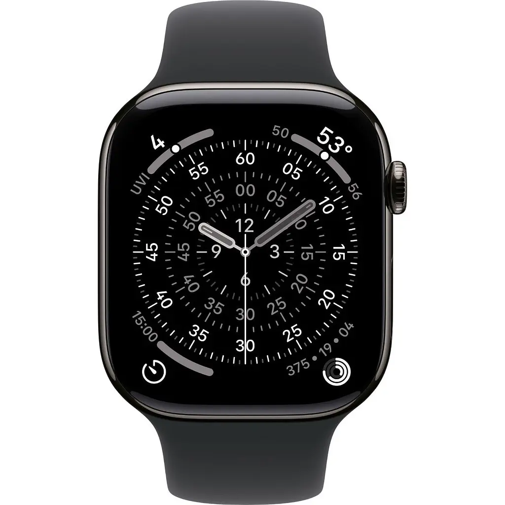 Смарт-годинник Apple Watch Series 11 GPS + Cellular 46mm Slate Titanium Case with Black Sport Band M/L (MFD24) [151116] - фото 2