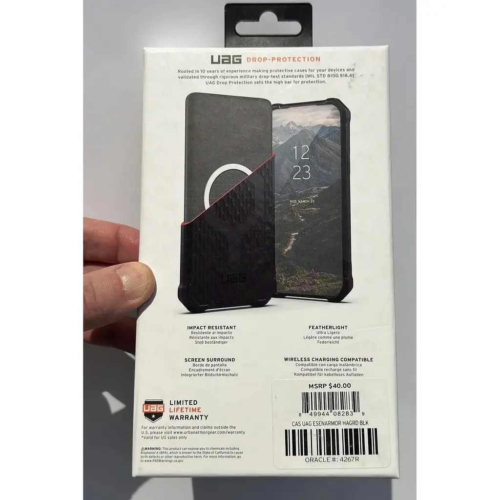 Оригінальний протиударний чохол UAG Essential Armor MagSafe для iPhone 14 Plus / iPhone 15 Plus Black (114090114040) - фото 3