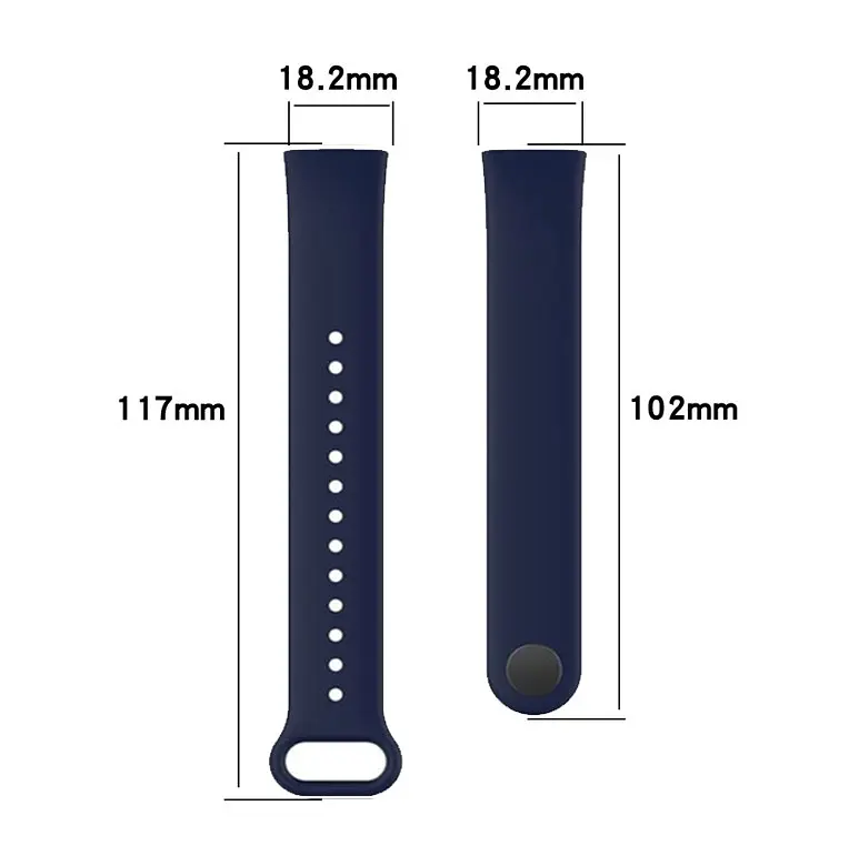 Силиконовый ремешок Primo для фитнеса браслета Xiaomi Redmi Smart Band Pro (M2101B1/BHR5501GL) Dark Blue - фото 4