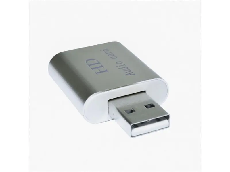 Звукова карта Dynamode USB 8 (7.1) каналів 3D алюміній, сріблястий 44889 - фото 2