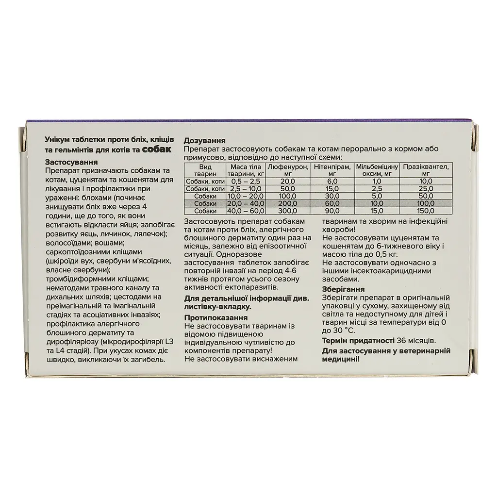 Таблетка для собак Unicum 4 в 1 от блох, клещей, гильминтов, с пробиотиком 20-40 кг - фото 4