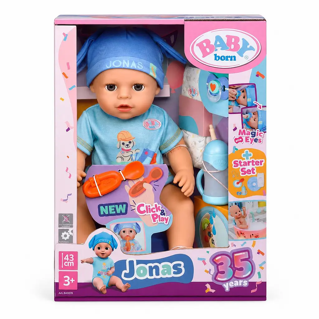 Лялька BABY BORN серії "Click and Play" – ДЖОНАС (43 см, з аксес.) BABY born 840078