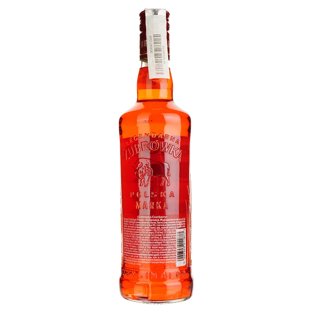 Ликер Zubrowka Cranberry 37.5% 0.5 л - фото 2