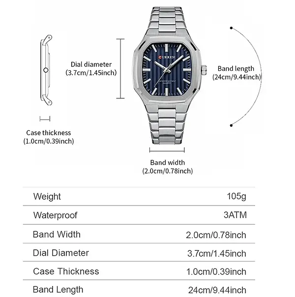 Годинник Curren Quadro - фото 8