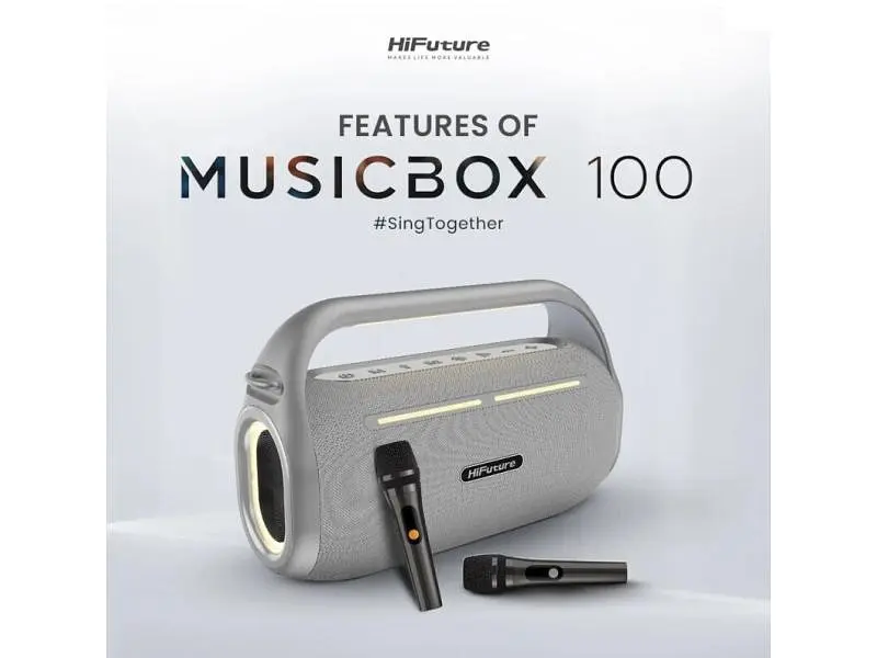 Портативна колонка HiFuture MusicBox 100 Silver (musicbox100.silver) - фото 2