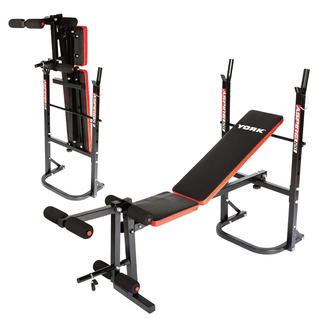 Лавка тренувальна York Fitness ASPIRE 120 складана зі стійкою під штангу - фото 7