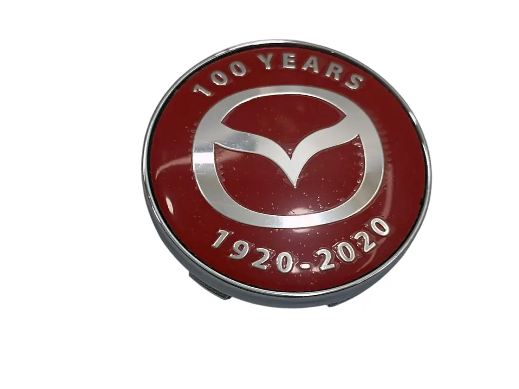 Ковпак колеса Mazda червоний (ювілейний) 60 мм пластик метал 1 шт (ковпачок диска) - фото 3