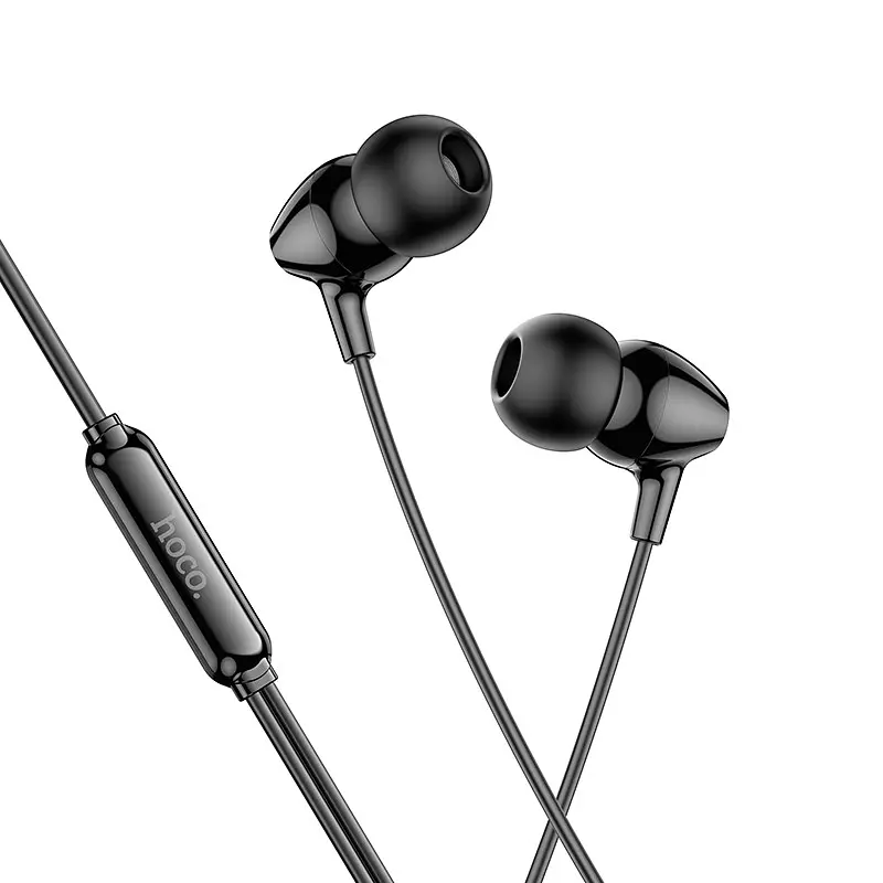 Наушники Hoco M94 universal earphones with microphone черные - фото 2