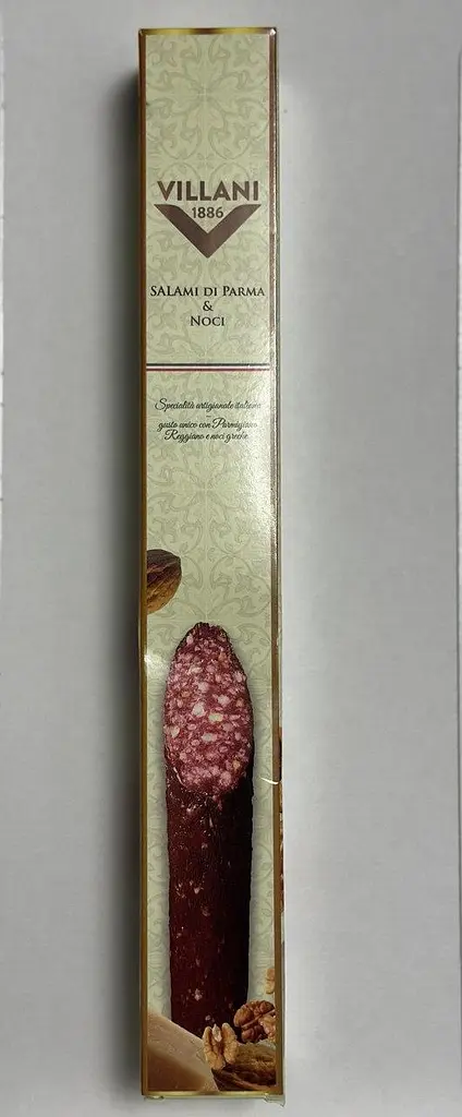 Ковбаса Villani Salami di Parma &Noci з пармезаном та горіхами 210 г