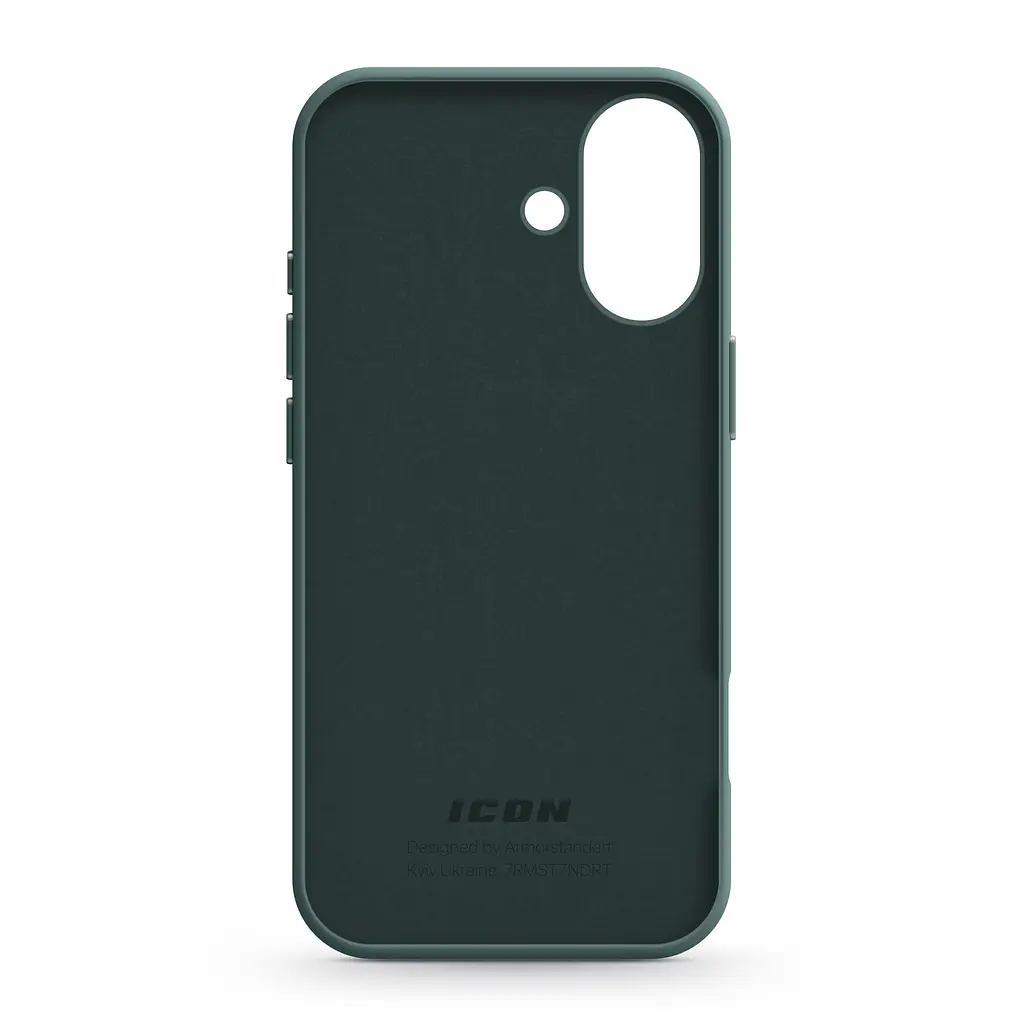 Силиконовый чехол для Apple iPhone 16, ICON2 Case, зеленый, противоударный, панель, защита всего корпуса, матовая поверхность Soft Touch, выступает над дисплеем, совместим с защитными стеклами и пленками, с микрофиброй, ArmorStandart (ARM81298) - фото 2