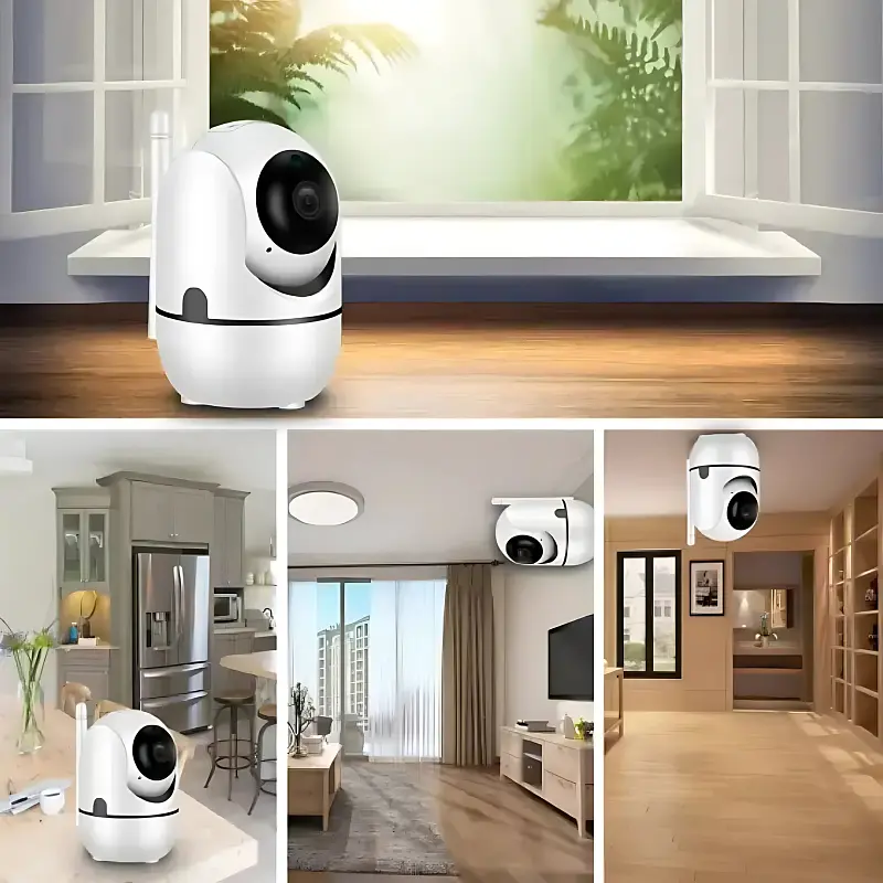 Розумна IP Wifi камера FullHD, з автотрекінгом і датчиком руху, нічним баченням, оберт 360°+ радіоняня, Біла (3853447068) - фото 6