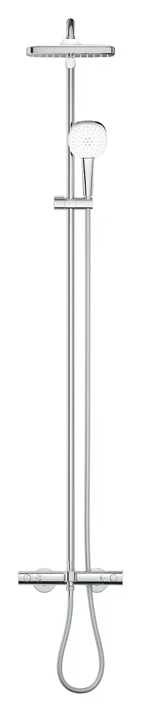 Душова система настінного монтажу з термостатом для ванни Grohe Tempesta System 250 Cube 26691001, Хром - фото 3