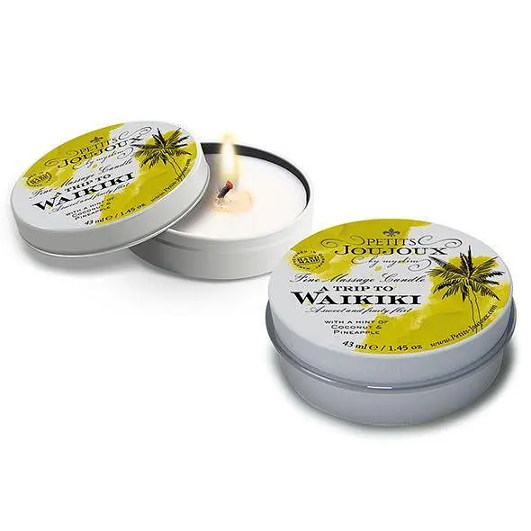 Массажная свечa Petits Joujoux Waikiki Beach Coconut and Pineapple с афродизиаками 43 мл - фото 2