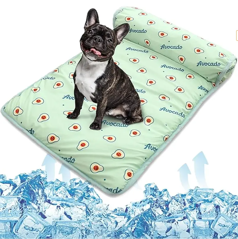 Підстилка, що охолоджує, з подушкою Derby Ice Silk Summer Pet Cooling Mat Avocado для домашніх тварин 40х60 см - фото 2