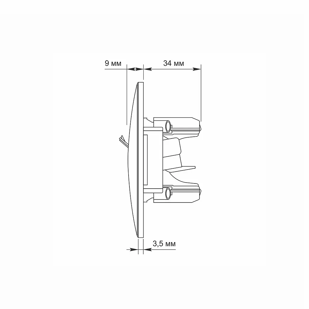 Розетка CAT3 одинарна телефонна срібний шовк VIDEX BINERA VIDEX (24903-000) - фото 6