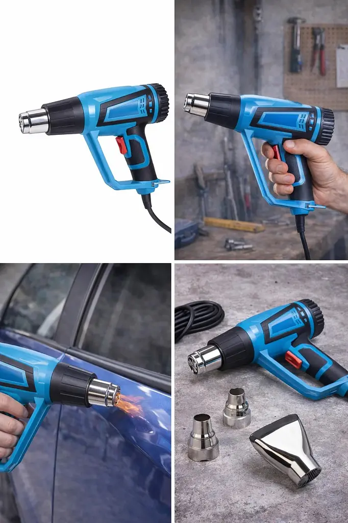 Фен промисловий Hot Air Gun 1600W 4 насадки X512 - фото 5